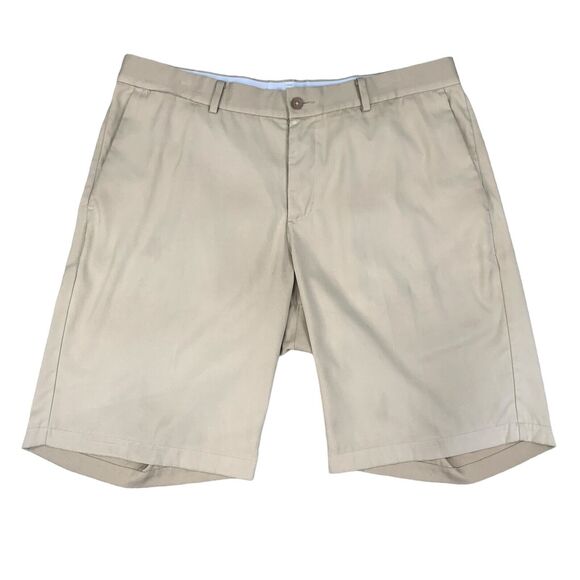 Nike Golf Shorts Mens 34 Beige Chino Standard Dri Fit Stretch Flex Waistband - Picture 1 of 11